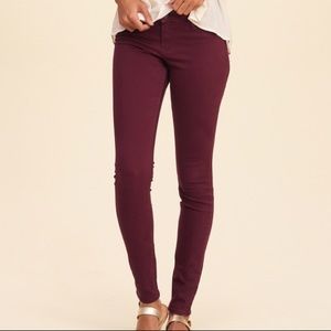 Hollister Burgundy High-Waisted Jeans NWT